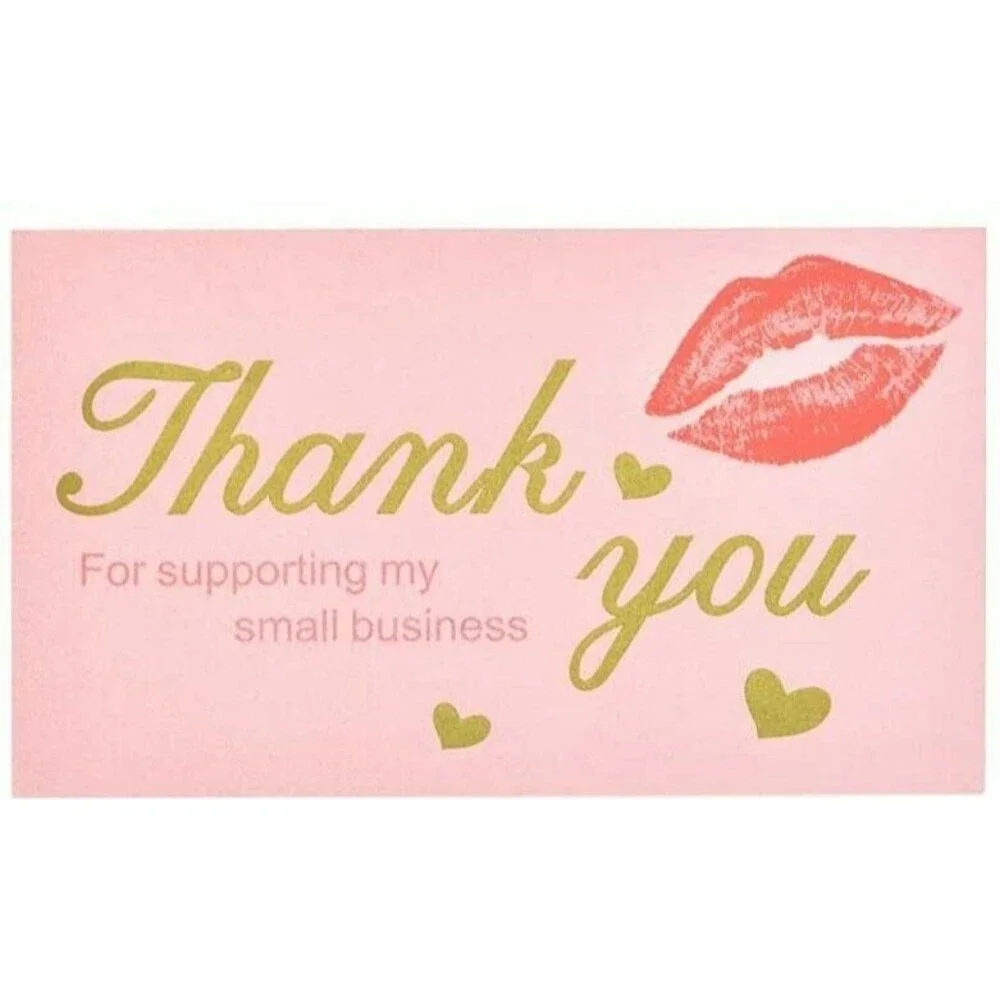 Set of 240 Thank You for Supporting My Small Business Cards 3.5 x 2 Inches